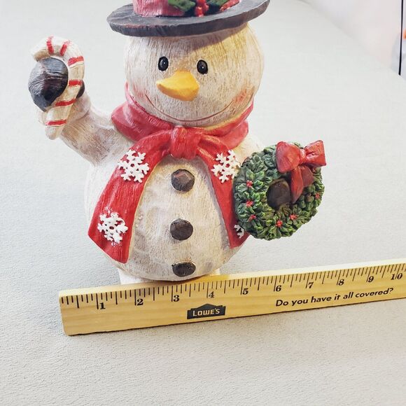 Snow Country Christmas 2018 Resin Snowman Shelf Sitter Adult's 10" Holiday Decor - Picture 8 of 10